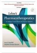 Test Bank for Lehne’s Pharmacotherapeutics for Advanced Practice Nurses and Physician Assistants 2nd Edition by Laura Rosenthal, Jacqueline Burchum  |All Chapters,  Year-2024|