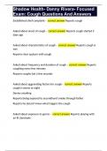 Shadow Health- Danny Rivera- Focused Exam&colon; Cough Questions And Answers 