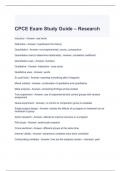 CPCE Exam Study Guide - Research Questions and Answers