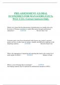 PRE-ASSESSMENT: GLOBAL ECONOMICS FOR MANAGERS (UZC2). WGU C211. Correct Answers Only.