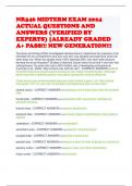 NR546 MIDTERM EXAM 2024 ACTUAL QUESTIONS AND ANSWERS &lpar;VERIFIED BY EXPERTS&rpar; -ALREADY GRADED A&plus; PASS&excl;&excl;&excl; NEW GENERATION&excl;&excl;&excl;