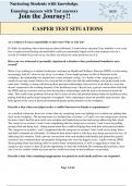 CASPER TEST SITUATIONS Questions & Answers&colon; Guaranteed A&plus; Guide