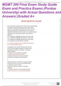 MGMT 200  EXAMS(Bundle) (PURDUE UNIVERSITY) WITH ACTUAL QUESTIONS AND ANSWERS | 2024 (NEWEST) GRADED A+