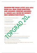 PEARSON RBT EXAM LATEST 2023-2024 EXAM 250+ REAL EXAM QUESTIONS AND ANSWERS (VERIFIED ANSWERS) A+ GRADE 100% RATED BY EXPERTS NEW GENERATION!!!PASS!!!
