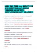 MSSC CLA TEST 2024 QUESTIONS AND ANSWERS 100&percnt; SCORE VERIFIED BY EXPERTS COMPLETE-ALREADY GRADED&excl;&excl;&excl;&excl;