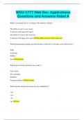 WGU C777 Web Dev&period; Applications Questions and Answers Rated A