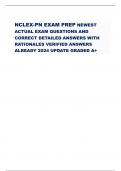 NCLEX-PN EXAM PREP NEWEST ACTUAL EXAM QUESTIONS AND CORRECT DETAILED ANSWERS WITH RATIONALES VERIFIED ANSWERS ALREADY 2024 UPDATE GRADED A+                            You are caring for a 14-month-old diagnosed with severe iron deficiency anemia. She is a