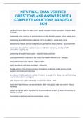 NIFA FINAL EXAM VERIFIED QUESTIONS AND ANSWERS WITH COMPLETE SOLUTIONS GRADED A 2024