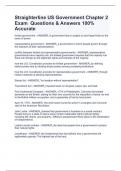Straighterline US Government Chapter 2 Exam  Questions & Answers 100&percnt; Accurate