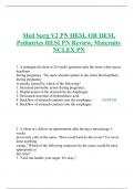 Med Surg V2 PN HESI, OB HESI, Pediatrics HESI PN Review, Maternity NCLEX PN
