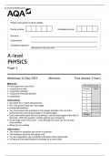 AQA A-LEVEL PHYSICS PAPER 1 2023 - QUESTION PAPER