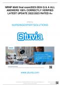 NRNP 6640 final exam2023-2024 Q & A ALL ANSWERS 100&percnt; CORRECTLY VERIFIED LATEST UPDATE 2022&sol;2023 RATED A&plus;