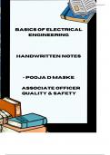 Basics of electrical Engineering  - Download handwritten notes
