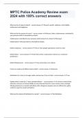 MPTC Police Academy Review exam 2024 with 100&percnt; correct answers
