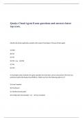 Qualys Cloud Agent Exam questions and answers latest top score&period;