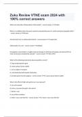 Zuku Review VTNE exam 2024 with 100&percnt; correct answers