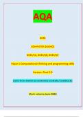 AQA GCSE COMPUTER SCIENCE 8525/1A, 8525/1B, 8525/1C Paper 1 Computational thinking and programming skills Version: Final 1.0 *Jun2385251A01* IB/G/Jun23/E11 8525/1A| QUESTION PAPER & MARKING SCHEME/ [MERGED] Marking scheme June 2023