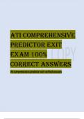 ATI COMPREHENSIVE PREDICTOR EXIT EXAM 100% CORRECT ANSWERS