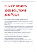 CLN251 REVISED 100% SOLUTIONS 2023//2024
