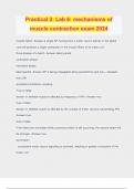 Practical 2&colon; Lab 6&colon; mechanisms of muscle contraction exam 2024
