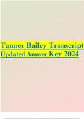 Tanner Bailey Transcript Updated Answer Key 2024