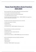 Texas Food Handlers Exam Practice&vert;  2024-202