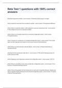 Reta Test 1 questions with 100&percnt; correct answers