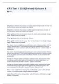 CP2 Test 1 2024&lpar;Solved&rpar; Quizzes & Ans&period;&period;