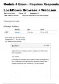 Module 4 Exam - Requires Respondus LockDown Browser &plus; Webcam Questions And Answers
