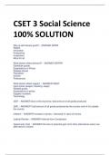 CSET 3 Social Science  100% SOLUTION