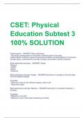CSET: Physical  Education Subtest 3 100% SOLUTION