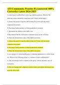 ATI Community Practice B &lpar;Answered 100&percnt; Correctly&rpar; Latest 2024-2025