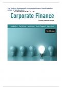 Test Bank for Fundamentals of Corporate Finance, Fourth Canadian  Edition By Jonathan Ber