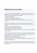 HESI RN Exit Exam Questions and Solutions Latest Set (A+ GRADED)