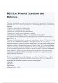 HESI Exit Practice Questions and  Solutions With Rationales  Latest Set (A+ GRADED 100% VERIFIED)