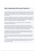 Hesi Leadership Exit exam- Version 2 (V2) Latest Update (A+ GRADED100% VERIFIED)