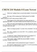 Chem 210 Module 8 Exam | 2024 Latest Update Verifed Answers