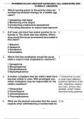 PHARMACOLOGY HESI EXIT EXAM 2024 &vert; ALL QUESTIONS AND CORRECT ANSWERS