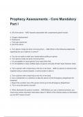 Prophecy Assessments - Core Mandatory Part I Relias Test Questions and Complete Answers Latest Updates (A+ GRADED)