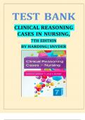 Clinical Reasoning Cases in Nursing 7th Edition Harding Snyder Test Bank (Contains All chapters, Newly updated 2022) A+ Rated With 100% PASS