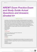 NREMT EXAMS, PRACTICE EXAMS AND STUDY GUIDE EXAMS WITH ACTUAL QUESTIONS AND ANSWERS | 2024 (NEWEST) GRADED A+