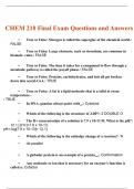  CHEM 210 Final Exam Exam Questions and Answers- Portage Learning 2024