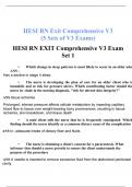 HESI RN Comprehensive V3 Exit Exam (5 Sets of V3 Exams) Questions and Answers Latest 2023 / 2024 | Verified Answers