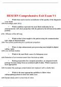 HESI RN Comprehensive V1 Exit Exam Questions and Answers (2023/2024) (Verified Answers)