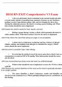 HESI RN Comprehensive V3 Exit Exam (5 Sets of V3 Exams) Questions and Answers Latest 2023 / 2024 Verified Answers