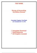 Test Bank for Survey of Accounting, 3rd Edition Kimmel (All Chapters included)