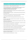 COMMUNITY ATI PROCTORED&sol;50 QUESTIONS AND ANSWERS