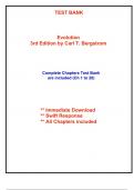 Test Bank for Evolution, 3rd Edition Bergstrom (All Chapters included)