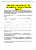 POLS 101 – Straighterline Test Questions with Complete Solutions, Rated A+