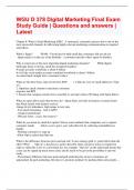 WGU D 378 Digital Marketing Final Exam Study Guide &vert; Questions and answers &vert; Latest 